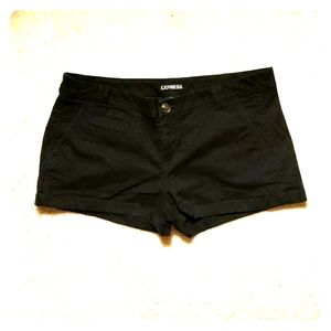 Express Black Twill Shorts